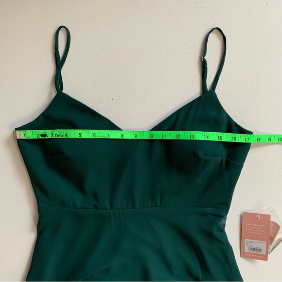 Birdy Grey Emerald Green Devin Chiffon Formal Dress Size Medium NWT - Picture 11 of 16
